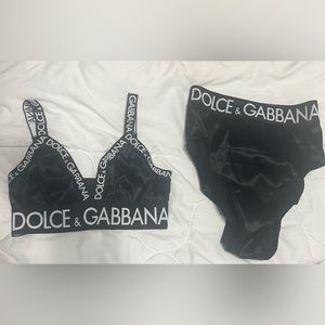 Women’s Dolce & Gabbana Satin Bra & Brief Set